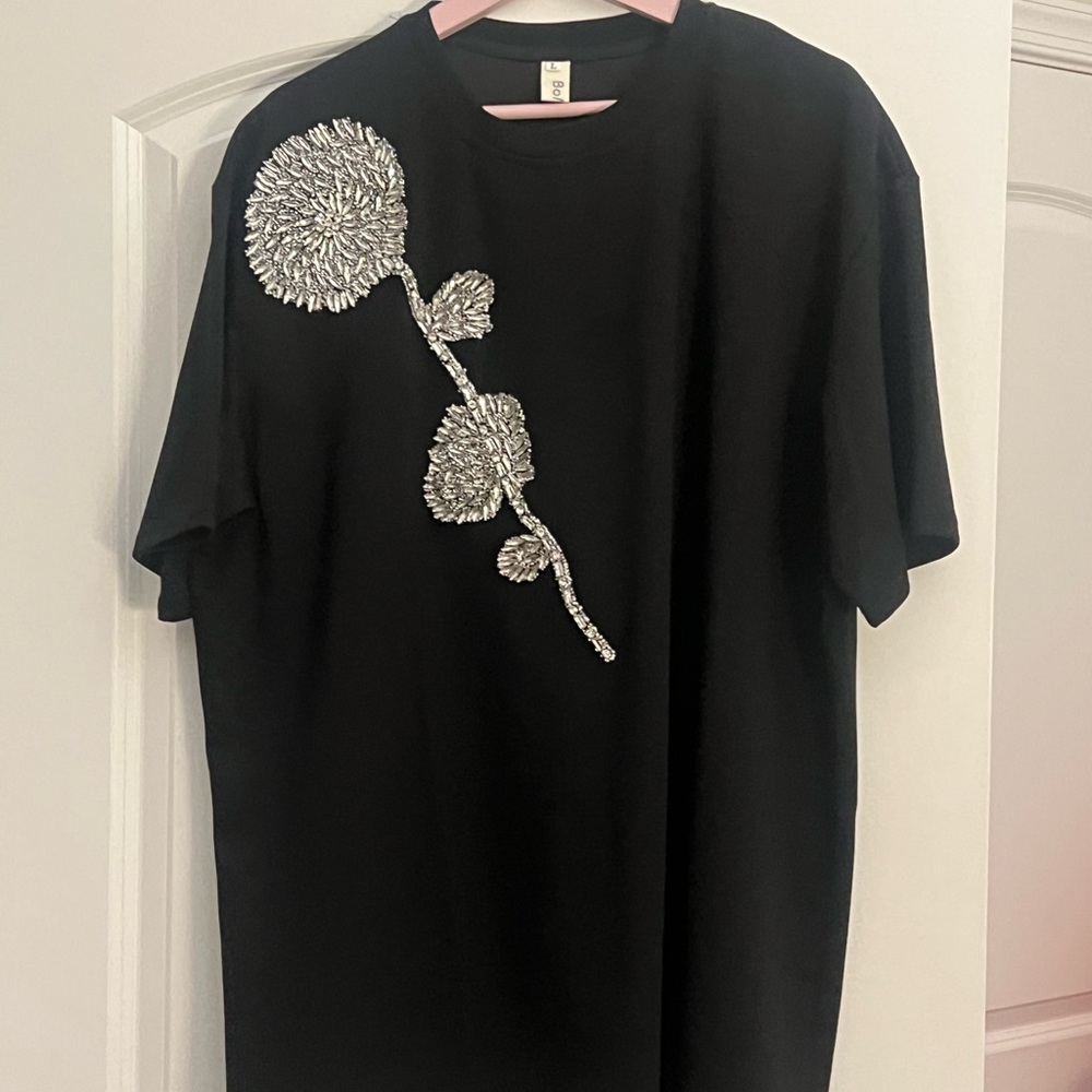 Black Embellished Men's Shirt